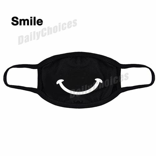 Cotton Face Masks Black Windproof Mask Cute Half Face Mouth Muffle Masks PM2.5
